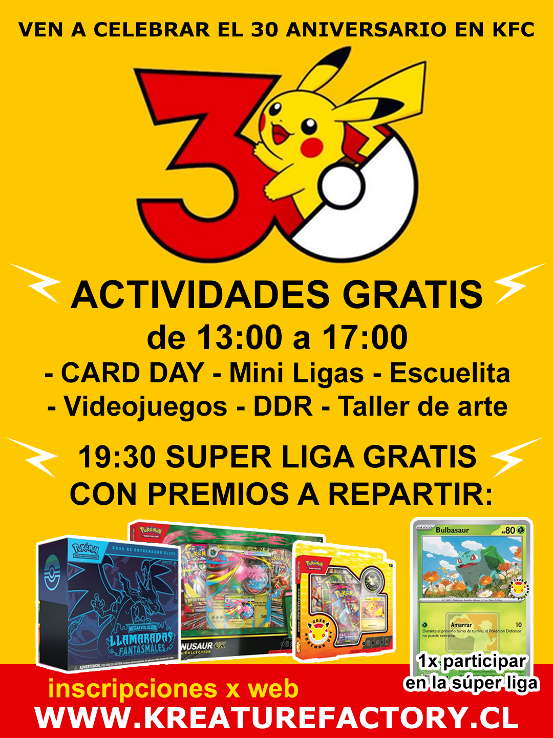 Liga Pokemon Day 30 Aniversario.