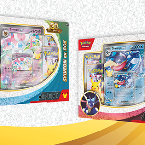 Preventa 30th Celebration Caja Sylveon ex Box + Caja Greninja ex (Español)